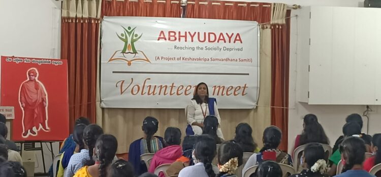 Volunteers meet held at Abhyudaya on 31st October 2021