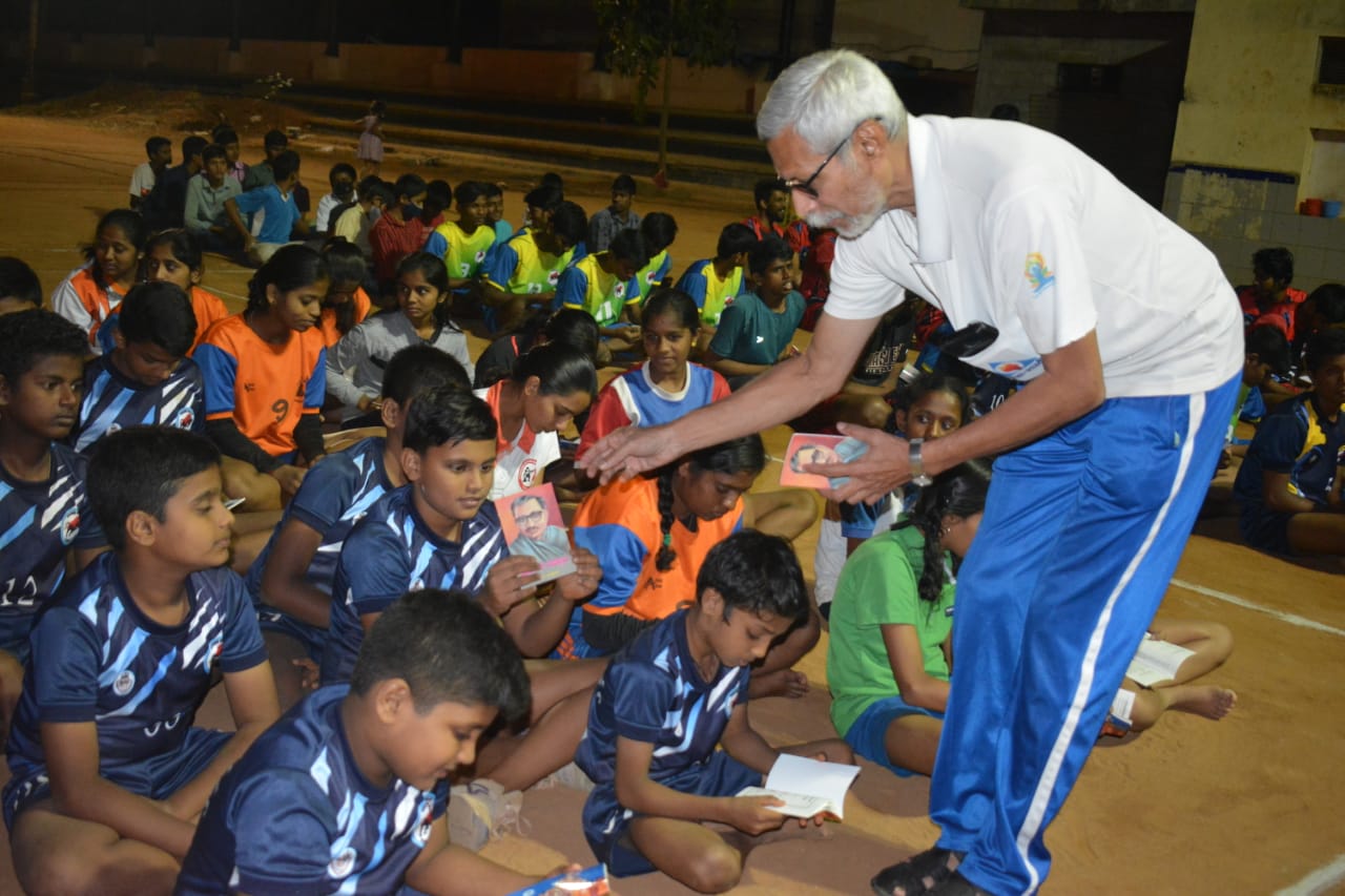 Sports Jersey distribution for athletes at Basavanagudi Kabaddi Club on