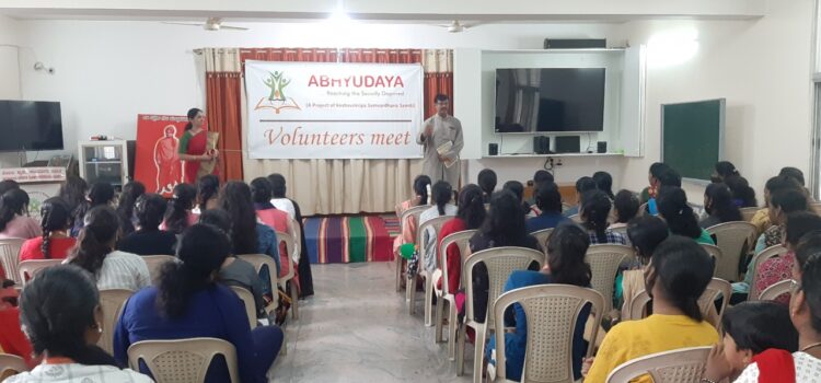 Volunteers Meet held at Jnanagiri on 15th May 2022