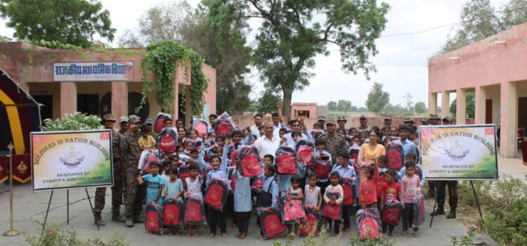 Stationery kits distribution at Government Schools in border areas of Rajasthan on 22nd September 2023