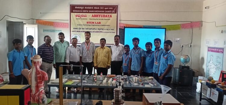 STEM Lab Setup at Government High School, Kyadiguppa Village, Kushtagi Taluk, Koppal District  on 22nd September 2023