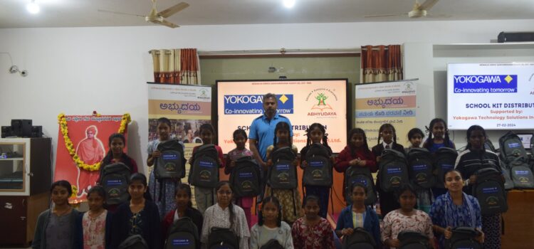 School kit Distribution Supported by Yokogawa Technology Solutions India Pvt. Ltd. on 27th Feb 2024