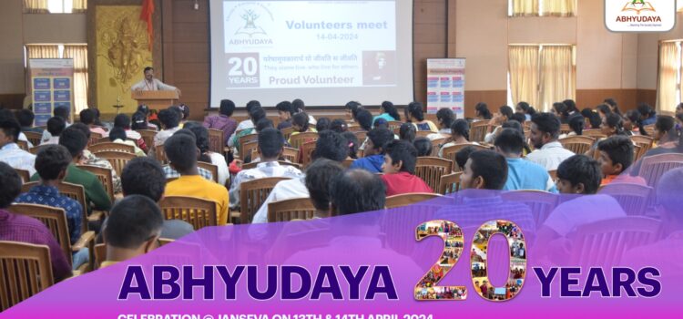 Abhyudaya-20th Anniversary Meet at Janaseva Vidya Kendra, Channenahalli on 13-14 April 2024